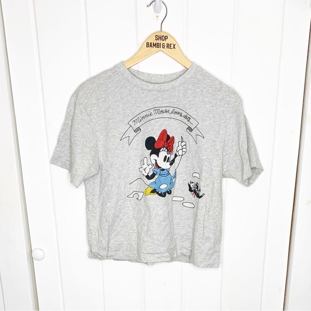 Uniqlo Olympia Le-Tan Minnie Mouse‎ Cropped T Shirt